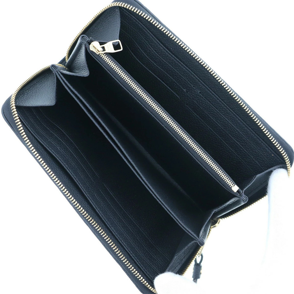 LOUIS VUITTON Zippy Wallet Long Monogram Empreinte Leather Black - Picture 6 of 6